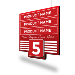 3 Row Aisle Marker Sign