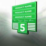 3 Row Aisle Marker Sign