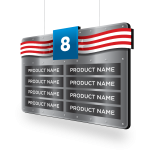 USA Flag Aisle Sign
