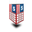 Merica 3 Side 1 Column aisle sign