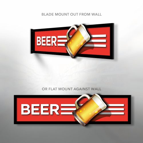 Directional Aisle Sign Beer