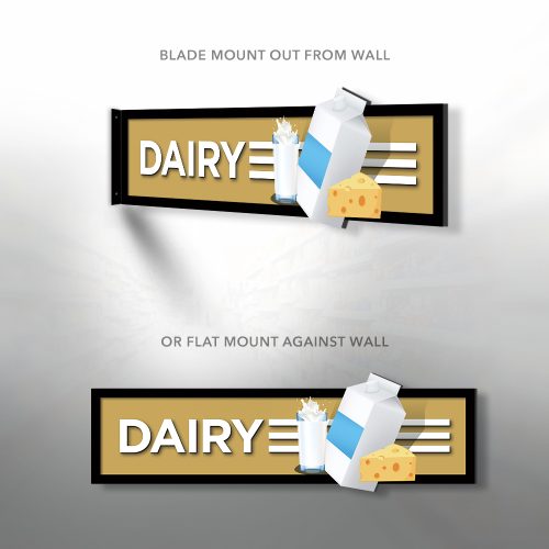 Directional Aisle Sign Dairy