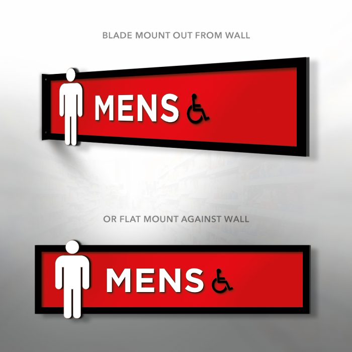 Directional Aisle Sign Men's Room