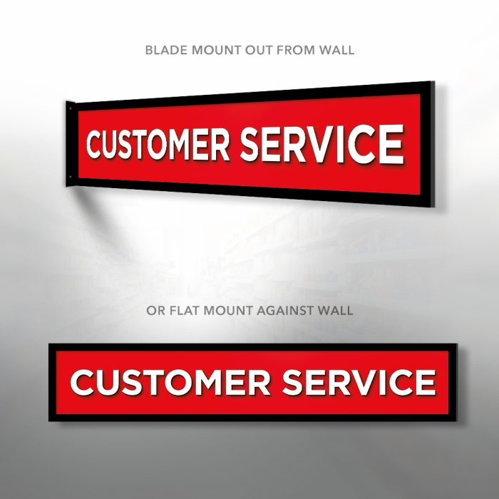 Directional Aisle Sign Customer Service