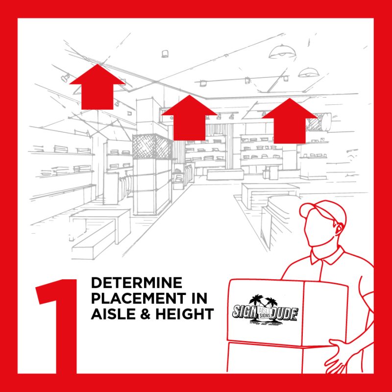 Hanging Retail Aisle Signs - DIY Installation