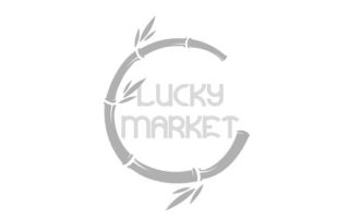 Lucky grocery & liquor store branded aisle signage